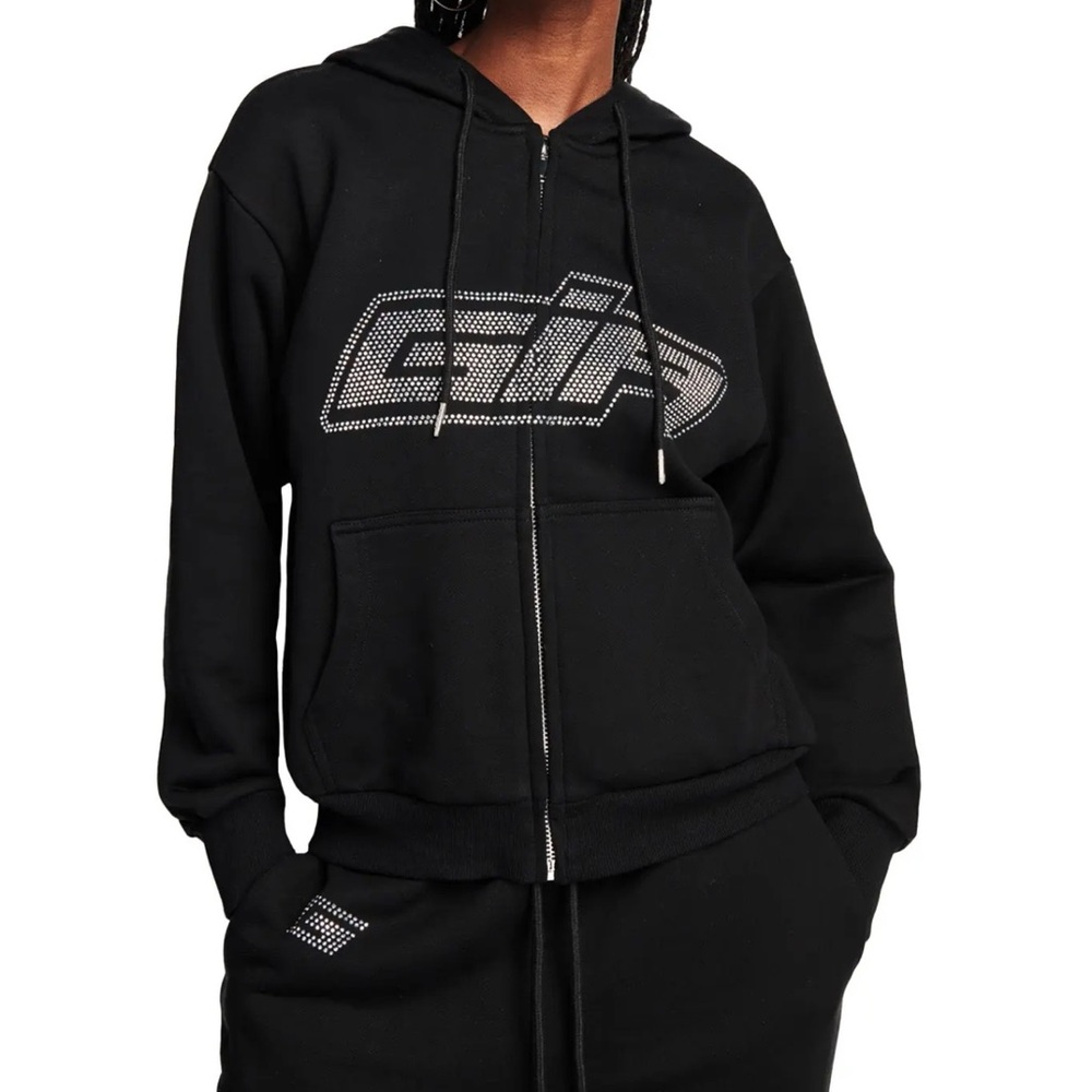 I.AM.GIA Kasen Logo Rhinestone Hoodie